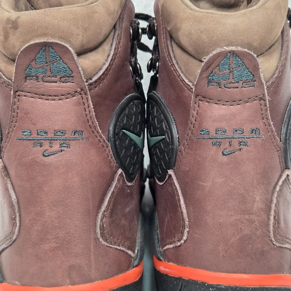 Vtg‎ Nike ACG Zoom Air Hiking Boots Mens 8.5 Brown Leather Vintage Rugged Y2K